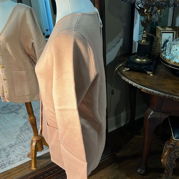 NWT ANRABESS Sweater. Beautiful,heavy knit Camel Button Front Cardigan S. WT239 - Picture 2 of 6